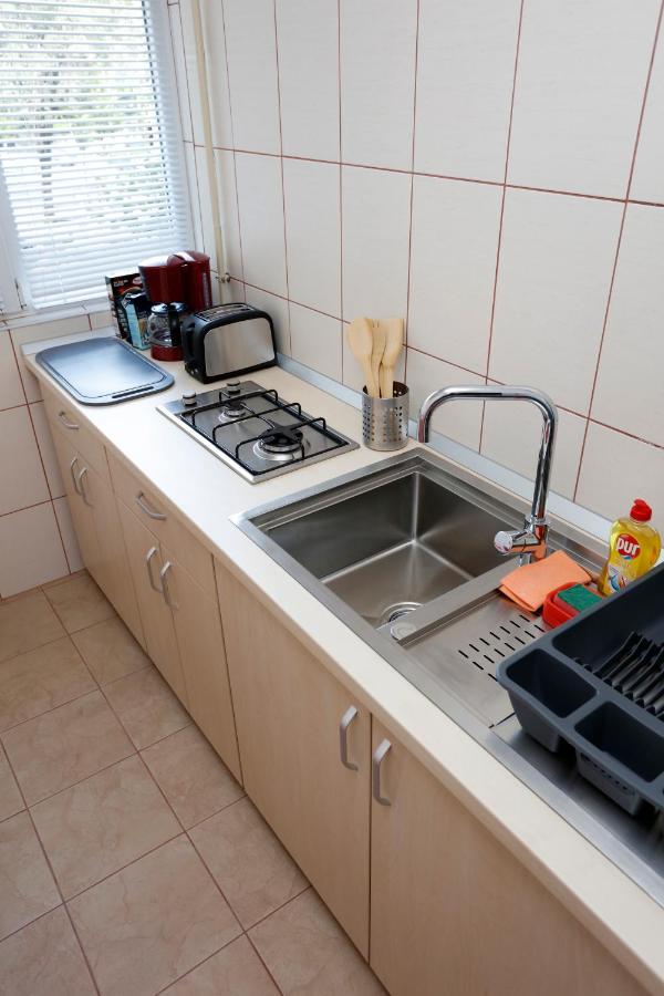 The kitchen counter with sink